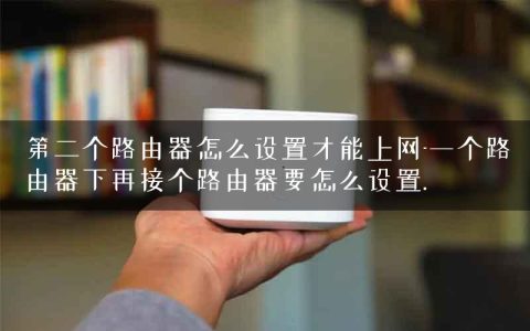第二个路由器怎么设置才能上网-一个路由器下再接个路由器要怎么设置.