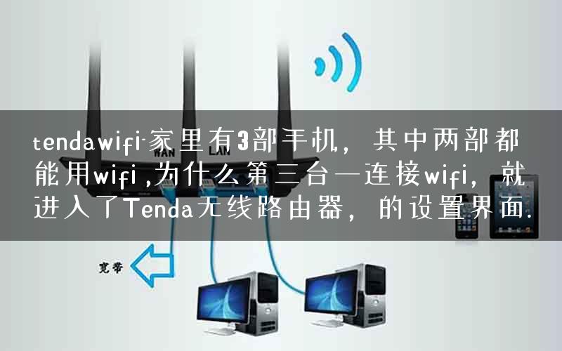 tendawifi-家里有3部手机，其中两部都能用wifi ,为什么第三台一连接wifi，就进入了Tenda无线路由器，的设置界面.