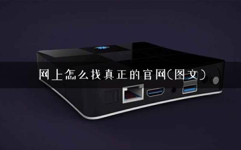 网上怎么找真正的官网(图文)
