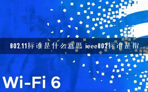 802.11标准是什么意思 ieee802标准是指