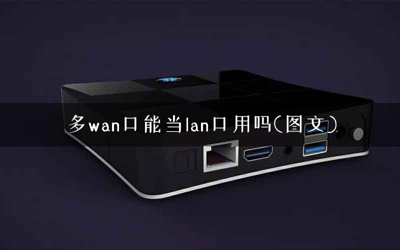 多wan口能当lan口用吗(图文)