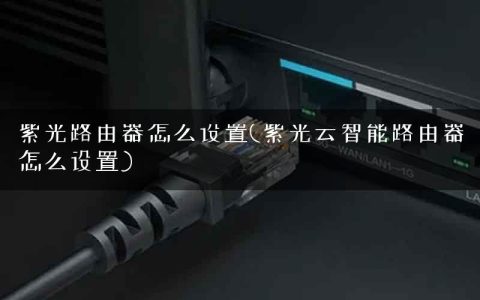 紫光路由器怎么设置(紫光云智能路由器怎么设置)