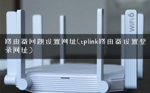 路由器问题设置网址(tplink路由器设置登录网址)