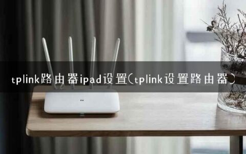 tplink路由器ipad设置(tplink设置路由器)