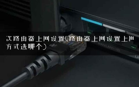 次路由器上网设置(路由器上网设置上网方式选哪个)
