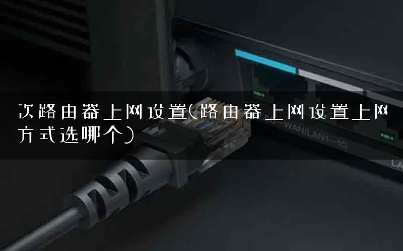次路由器上网设置(路由器上网设置上网方式选哪个)