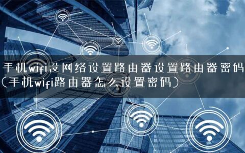 手机wifi没网络设置路由器设置路由器密码(手机wifi路由器怎么设置密码)