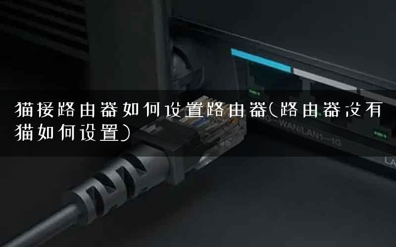 猫接路由器如何设置路由器(路由器没有猫如何设置) 猫接路由器如何设置路由器(路由器没有猫如何设置)
