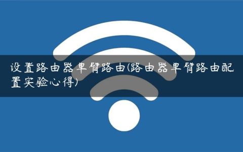设置路由器单臂路由(路由器单臂路由配置实验心得)