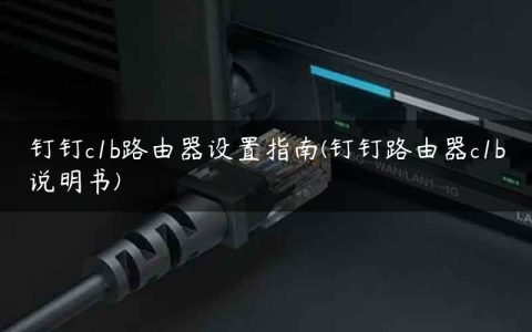 钉钉c1b路由器设置指南(钉钉路由器c1b说明书)