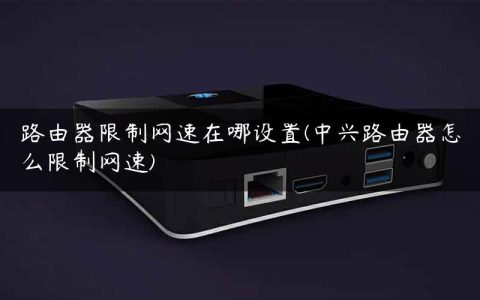 路由器限制网速在哪设置(中兴路由器怎么限制网速)
