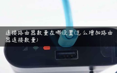 连接路由器数量在哪设置(怎么增加路由器连接数量)