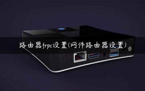 路由器frpc设置(网件路由器设置)
