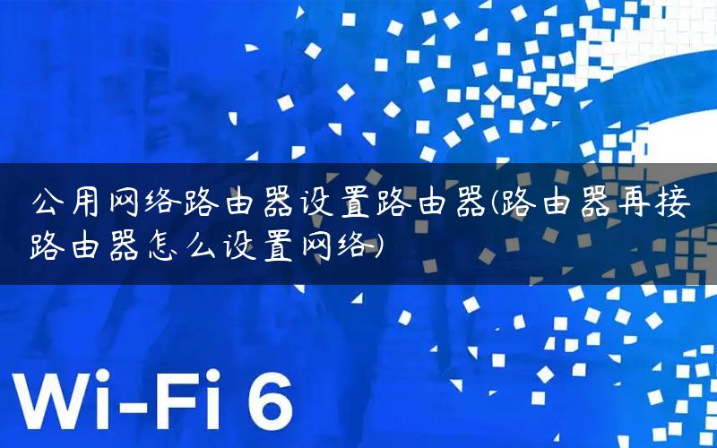 公用网络路由器设置路由器(路由器再接路由器怎么设置网络)