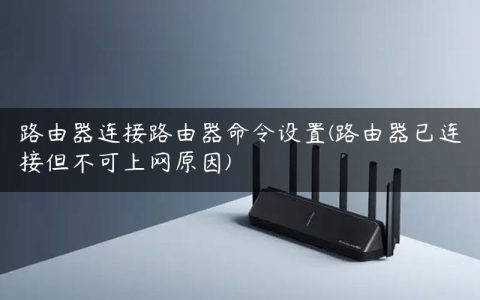 路由器连接路由器命令设置(路由器已连接但不可上网原因)