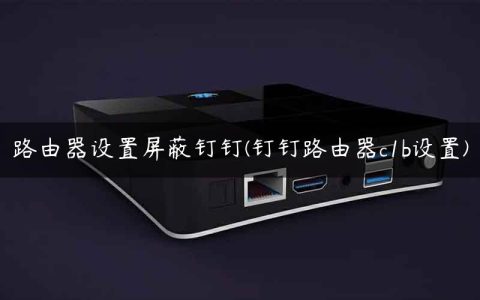 路由器设置屏蔽钉钉(钉钉路由器c1b设置)