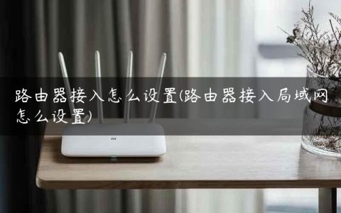 路由器接入怎么设置(路由器接入局域网怎么设置)