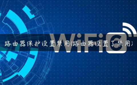 路由器保护设置禁用(路由器设置了禁用)