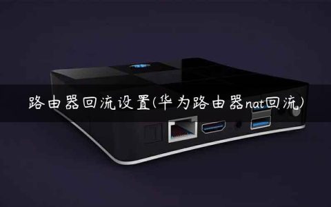 路由器回流设置(华为路由器nat回流)