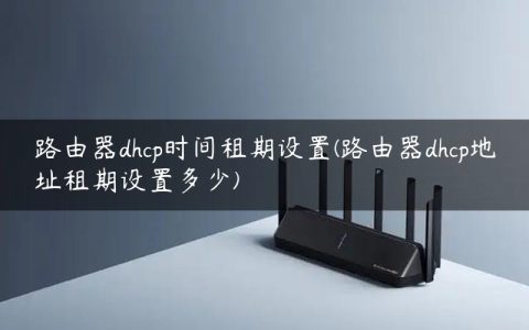 路由器dhcp时间租期设置(路由器dhcp地址租期设置多少)