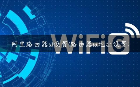 阿里路由器id设置(路由器id地址设置)