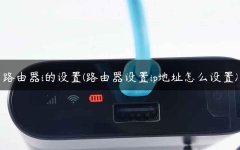 路由器i的设置(路由器设置ip地址怎么设置)