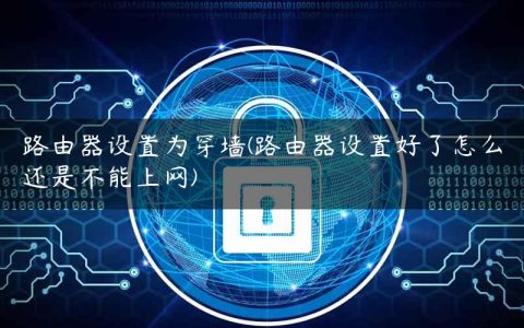 路由器设置为穿墙(路由器设置好了怎么还是不能上网)