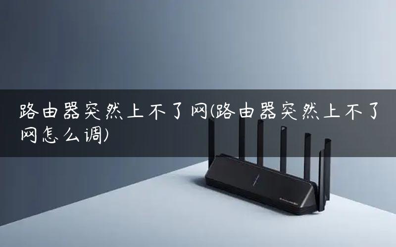 路由器突然上不了网(路由器突然上不了网怎么调)