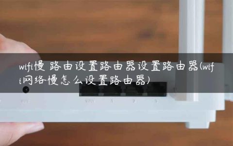 wifi慢 路由设置路由器设置路由器(wifi网络慢怎么设置路由器)