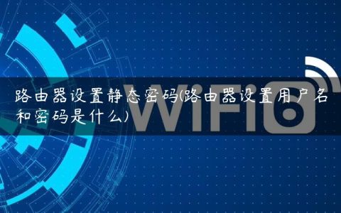 路由器设置静态密码(路由器设置用户名和密码是什么)
