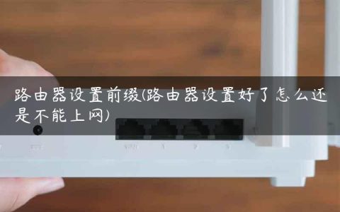 路由器设置前缀(路由器设置好了怎么还是不能上网)