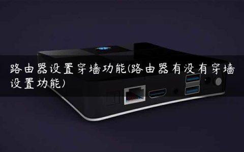 路由器设置穿墙功能(路由器有没有穿墙设置功能)