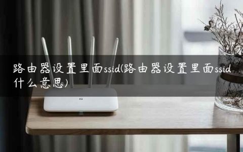 路由器设置里面ssid(路由器设置里面ssid什么意思)