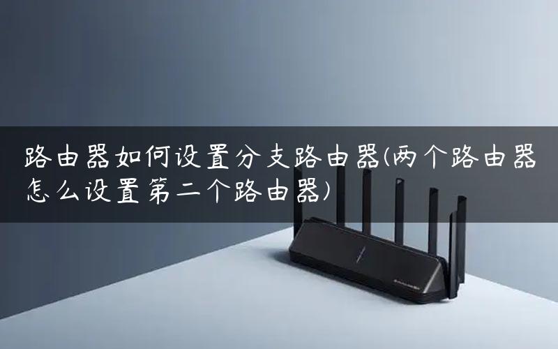 路由器如何设置分支路由器(两个路由器怎么设置第二个路由器) 路由器如何设置分支路由器(两个路由器怎么设置第二个路由器)