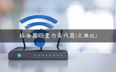 路由器设置为集线器(交换机)