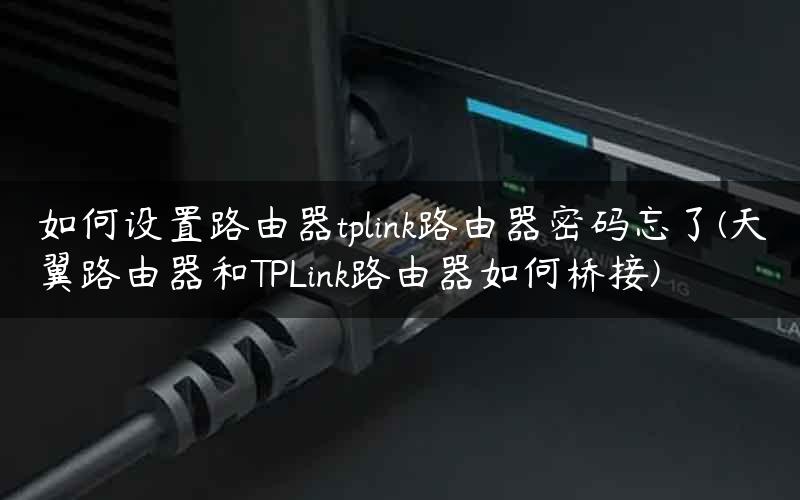 如何设置路由器tplink路由器密码忘了(天翼路由器和TPLink路由器如何桥接)