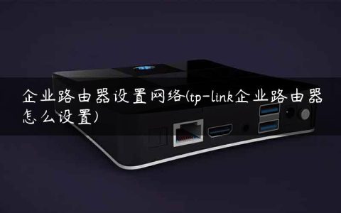 企业路由器设置网络(tp-link企业路由器怎么设置)