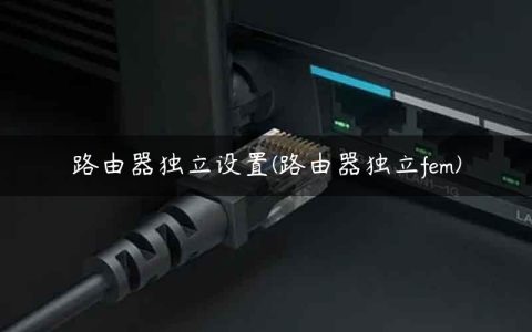路由器独立设置(路由器独立fem)