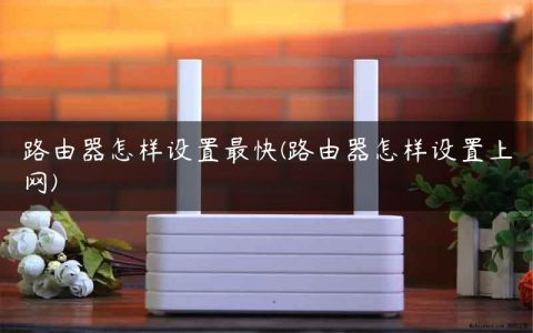 路由器怎样设置最快(路由器怎样设置上网)