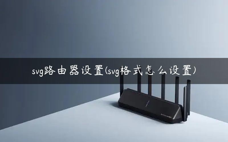 svg路由器设置(svg格式怎么设置)
