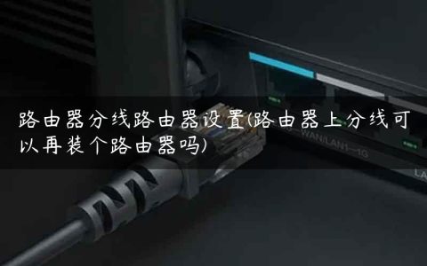 路由器分线路由器设置(路由器上分线可以再装个路由器吗)