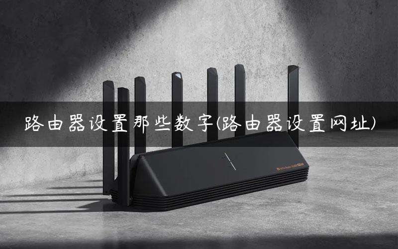 路由器设置那些数字(路由器设置网址)