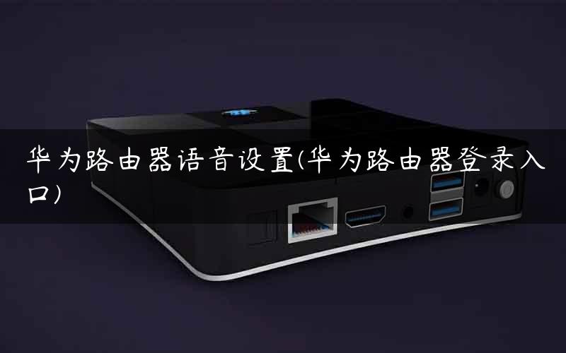 华为路由器语音设置(华为路由器登录入口)