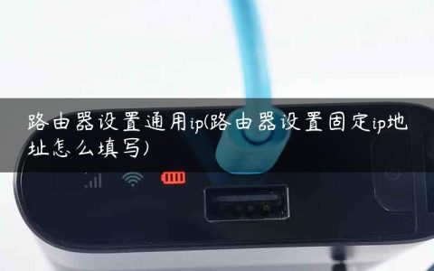 路由器设置通用ip(路由器设置固定ip地址怎么填写)