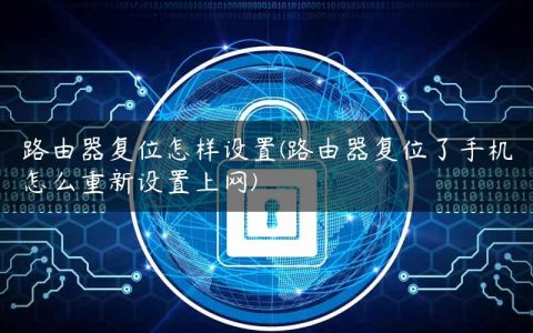 路由器复位怎样设置(路由器复位了手机怎么重新设置上网)