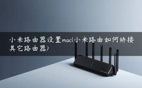 小米路由器设置mac(小米路由如何桥接其它路由器)