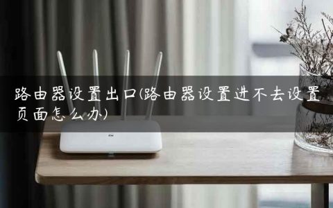 路由器设置出口(路由器设置进不去设置页面怎么办)