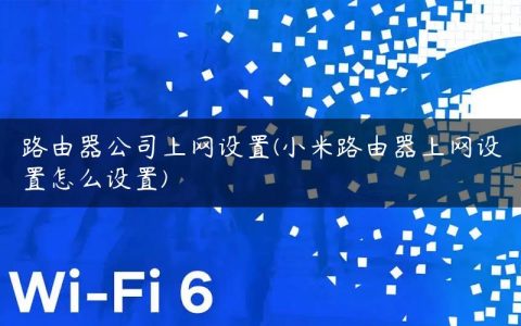 路由器公司上网设置(小米路由器上网设置怎么设置)