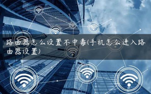 路由器怎么设置不中毒(手机怎么进入路由器设置)