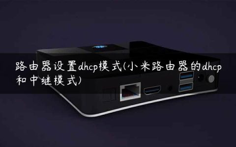 路由器设置dhcp模式(小米路由器的dhcp和中继模式)